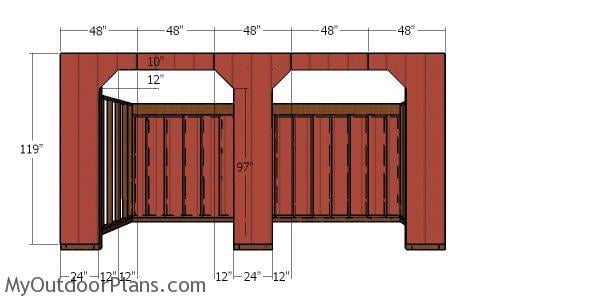 Front wall siding sheets - 10x20 run in shed