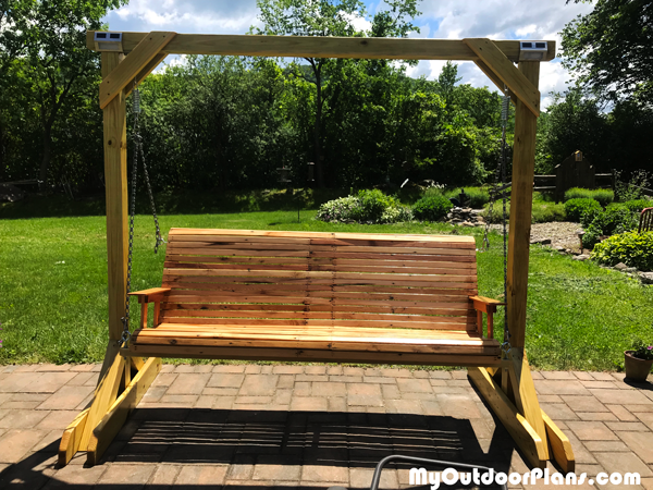 Free standing bench on sale swing