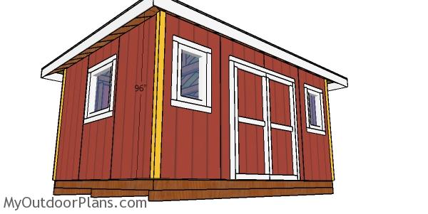 Corner trims - 12x16 storage shed
