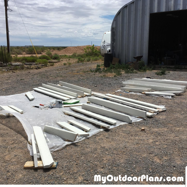 Cutting-the-components-for-the-picnic-table