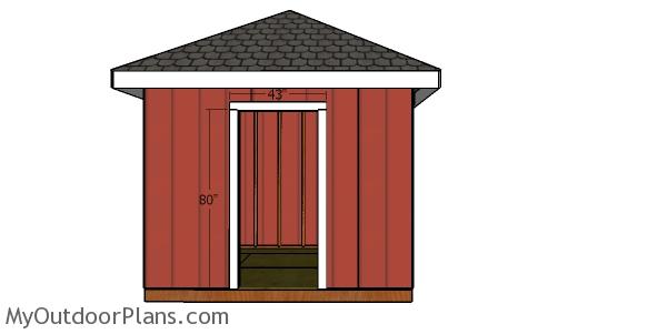 Door jambs - 10x10 shed with a hip roof