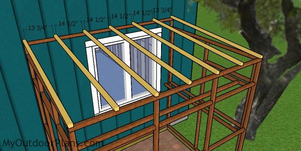 Fitting the rafters - 6x8 catio