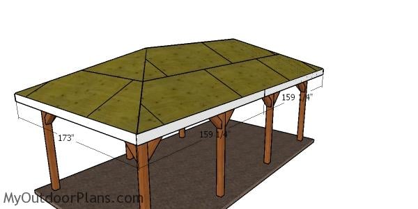 Fitting the roof trims - single carport plans