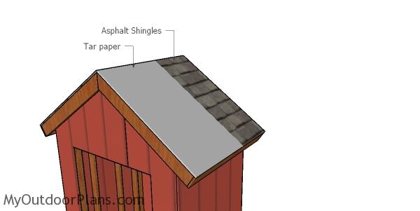 Fitting the roofing - 6x4 shed