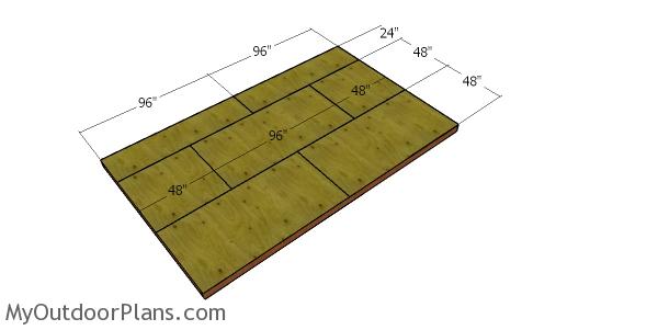 Floor sheets - 10x16 garden shed