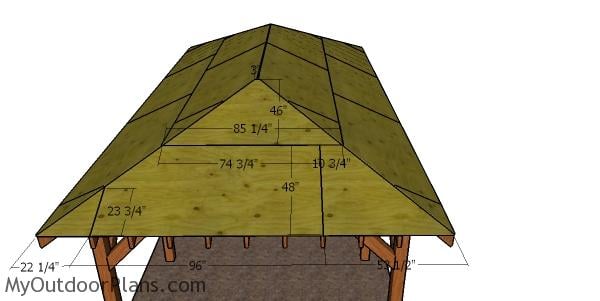 Side roof sheets - carport with hip roof