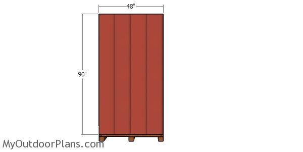 Side siding panels - 6x4 shed
