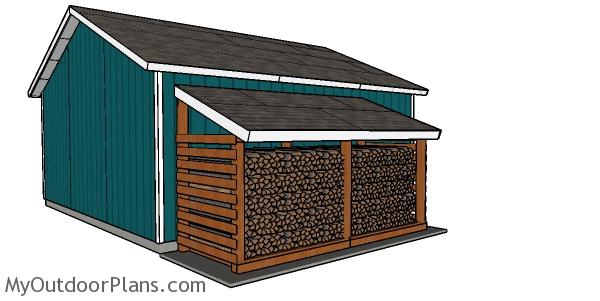 5 Cord Attached Firewood Shed - Free DIY Plans