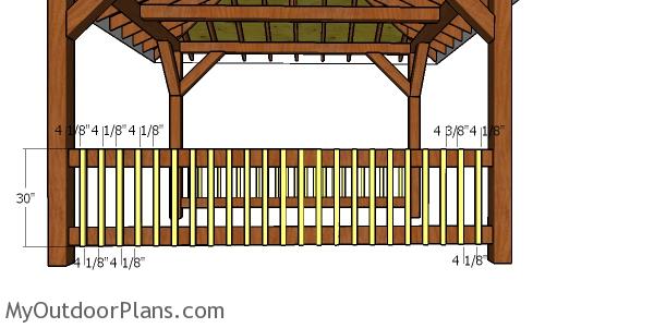 Fitting the balusters - 12x12 gazebo