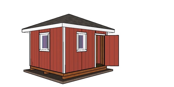 How to build a 12x12 garden shed with a hip roof