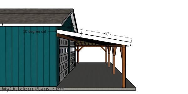 Side roof trims - corner patio cover plans