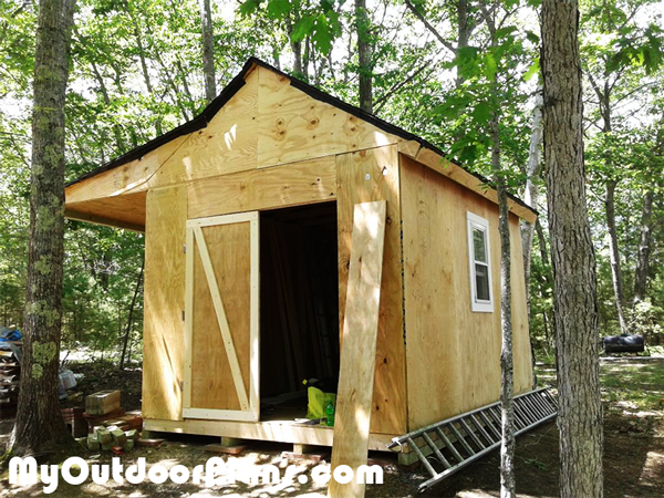 Adding-the-double-doors-to-the-shed-porch