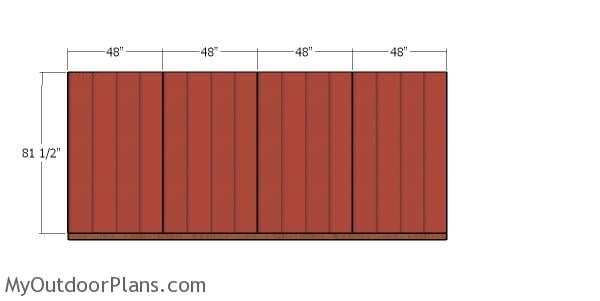 Back wall panels - 8x16 shed