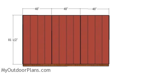 Back wall siding sheets - 8x12 shed