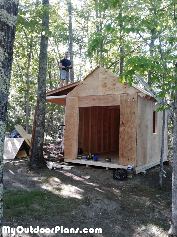 Building-the-porch-for-a-garden-shed