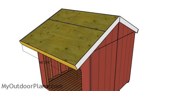 Front and back roof trims - 8x8 shed