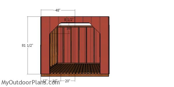 Front wall panels - 8x8 firewood shed