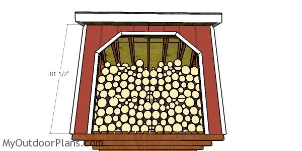 Front wall trims - 8x8 firewood shed