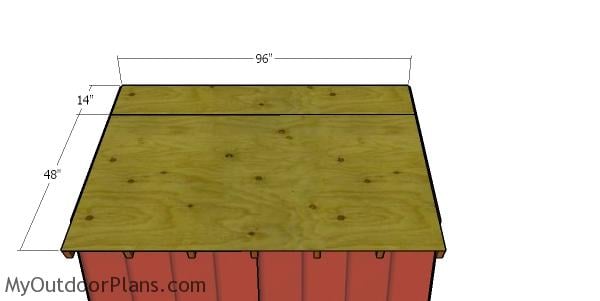 Roof sheets - 8x8 shed with gable roof
