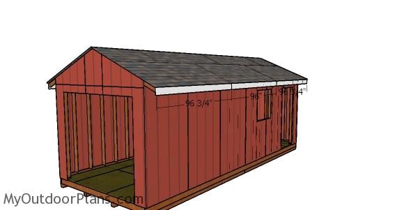 Side roof trims - 10x24 shed