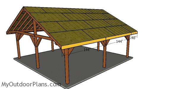Side roof trims - 24x24 pavilion