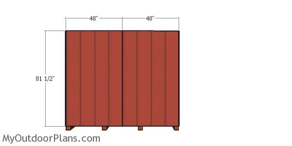 Side wall anels - 8x16 shed