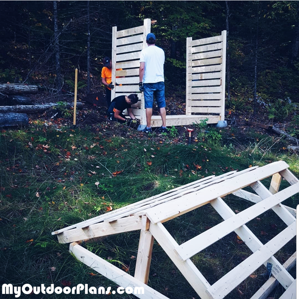 Assembling-the-small-firewood-shed