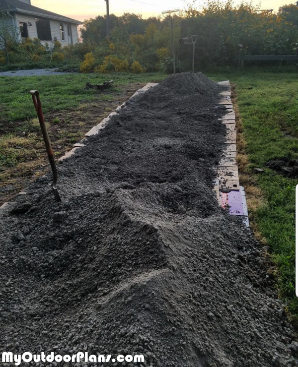 Ground-for-firewood-shed