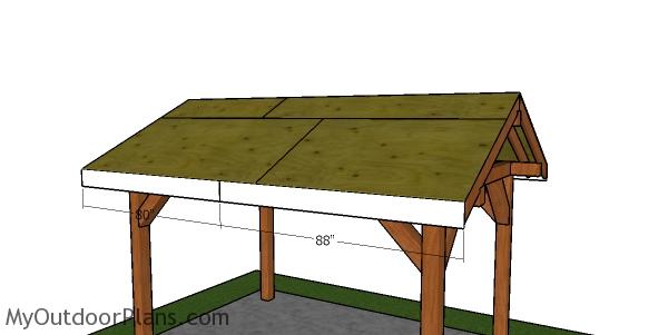 Side roof trims - 8x12 pavilion