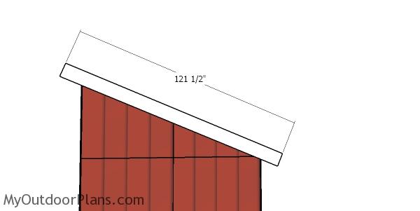Side roof trims - large lean to shed