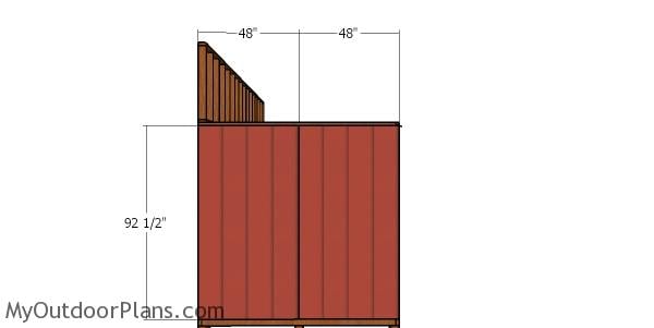 Side wall siding - 8x20 lean to shed