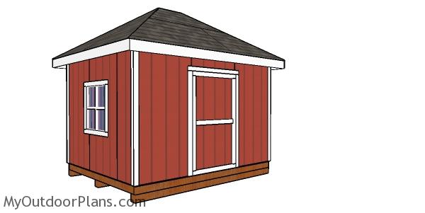 10x12 Hip Roof Shed Plans