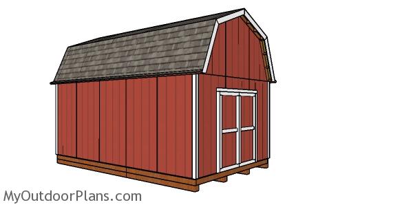 12x20 Barn Shed with Porch Plans