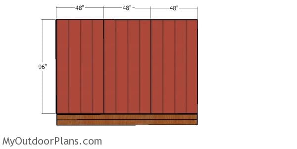 Back and side siding sheets