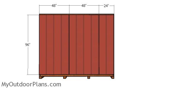 Back wall siding sheets - 10x24 shed