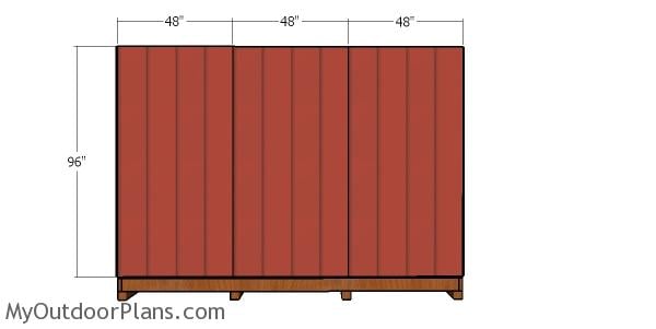 Back wall siding sheets - 12x16 garden shed with dormer