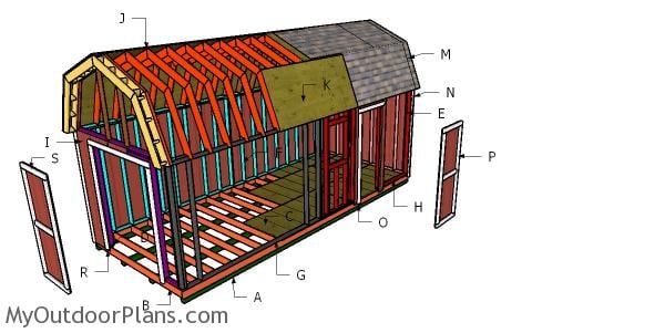 Building a 10x24 gambrel shed