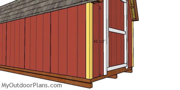 Corner trims - 8x20 shed
