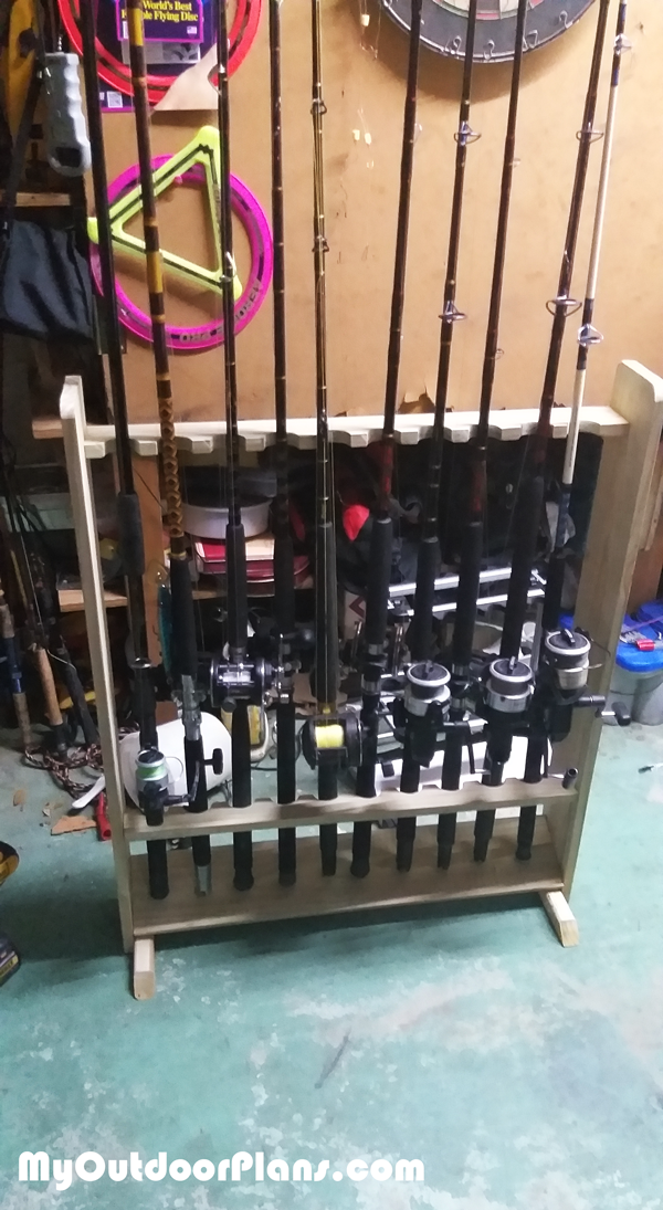 diy fishing rod rack myoutdoorplans free woodworking