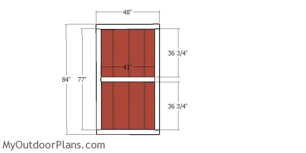 Double doors for shed