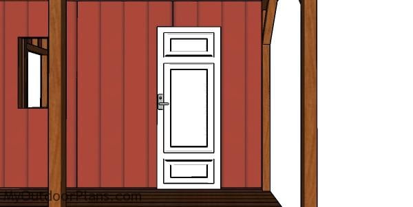 Fitting the door - 12x22 cabin