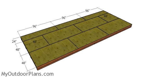 Floor sheets - 10x24 shed