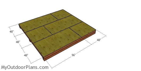 Floor sheets - 12x12 hip shed floor