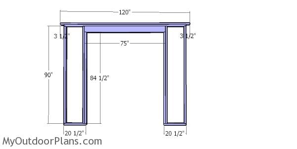 Front wall frame - 10x24 shed