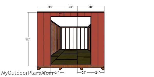 Front wall siding sheets - 10x24 gambrel shed