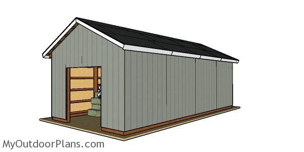 16x32 Pole Barn - Free DIY Plans | MyOu   tdoorPlans | Free 