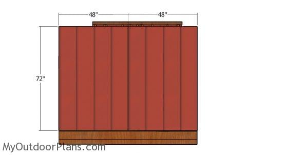 Back wall siding sheets