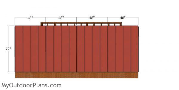 Back wall siding sheets