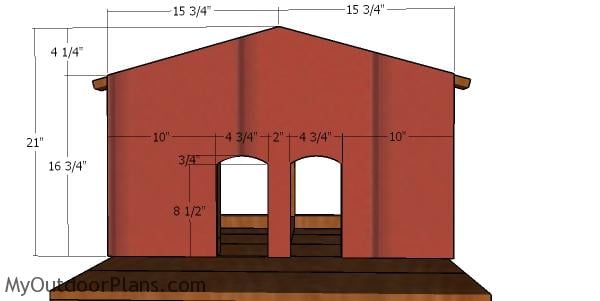 Front wall siding - cat house