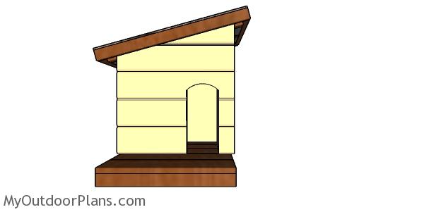 Insulated cat house plans - front view